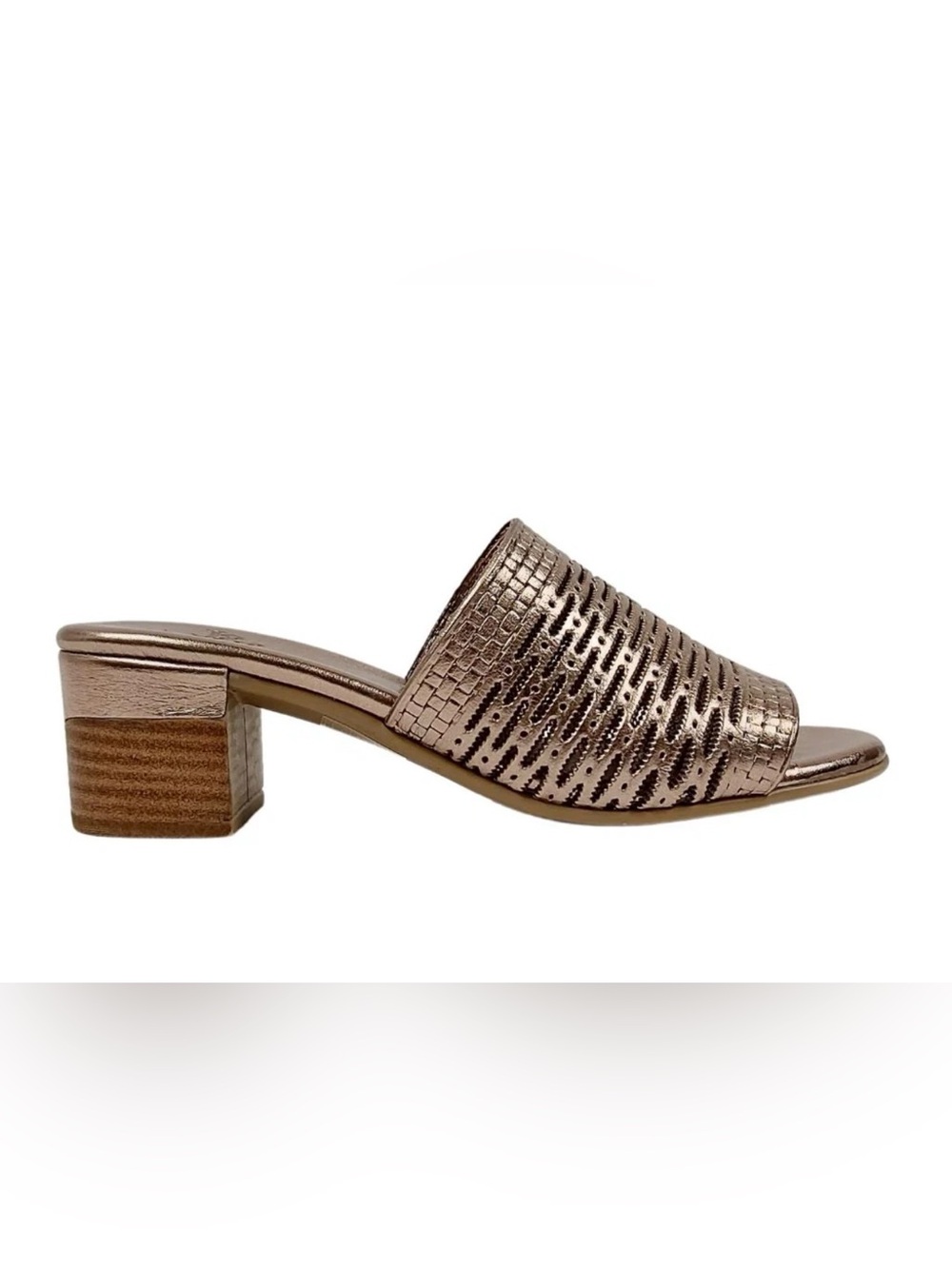 Metallic Pewter Women’s Slide Sandals - Stylish Open Toe Mules